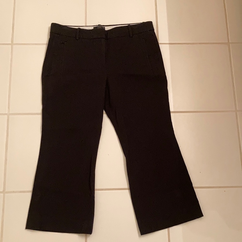 💕J Crew “Teddie” Black Slacks Sz 12 Office Business Casual